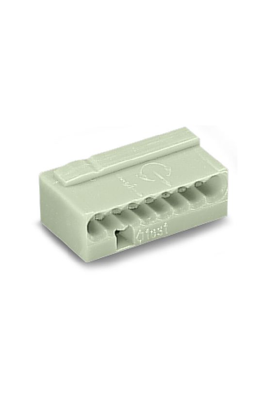 Vezetékösszekötő 8-pólus 6A 100V világosszürke Micro WAGO - 243-308