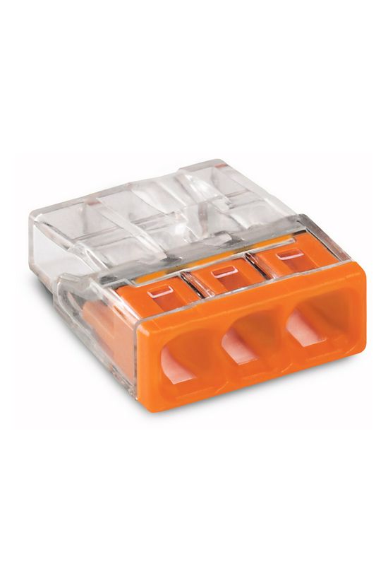 Vezetékösszekötő átlátszó 3-pólus 0.5-2.5mm2 24A 450V WAGO - 2273-203