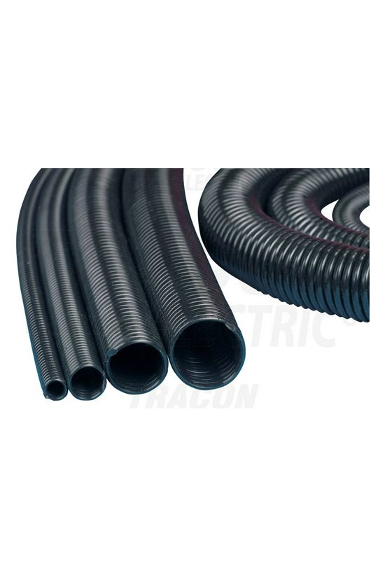 Vezetékspirál 1m fekete 25mm TRACON - SPI25
