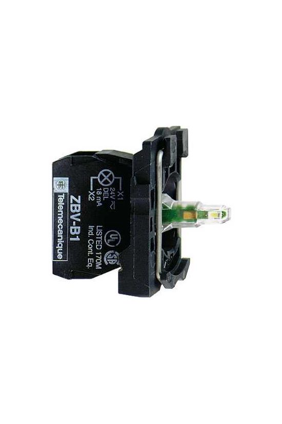 Világító blokk LED 230-240V/AC fehér-fényű előlapra csavaros Harmony XB5 Schneider - ZB5AVM1