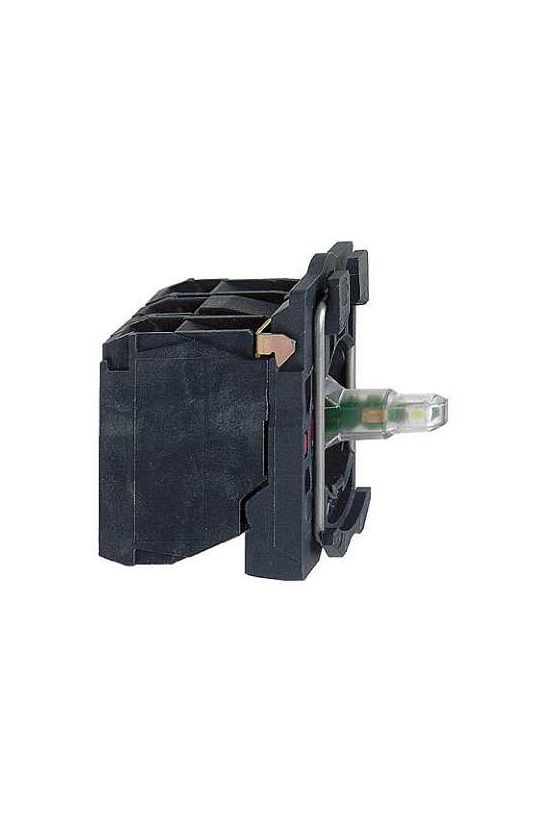 Világító nyomó blokk LED 230-240V/AC zöld-fényű előlapra csavaros Harmony XB5 Schneider - ZB5AW0M35