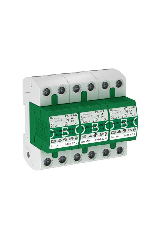 Villámáram-levezető 150kA-imp(10/350) 125kA 230V/AC 2kV 6M MC 50-B 3 OBO-BETTERMANN - 5096876