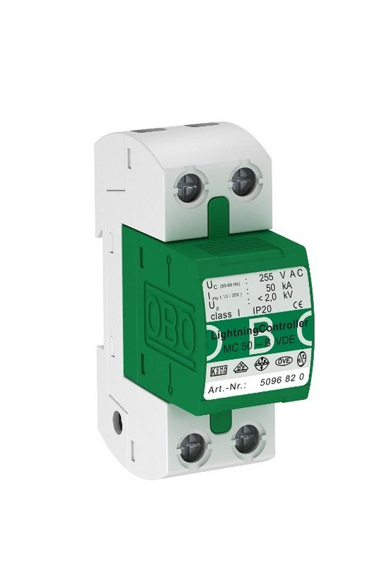 Villámáram-levezető 50kA-imp(10/350) 125kA 230V/AC 2kV 2M MC 50-B VDE OBO-BETTERMANN - 5096847