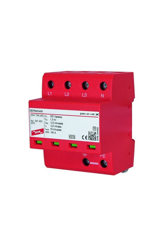 Villámáram-levezető kombi DEHNshield 4P T1+T2 TN-S 230V/AC 4M DSH TNS 255 DEHN - 941400
