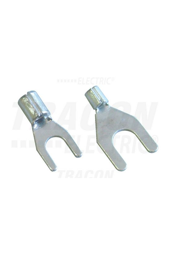 Villás saru 2,5mm2 6M/csavar villás-alakú réz ónozott TRACON - V2.5-6