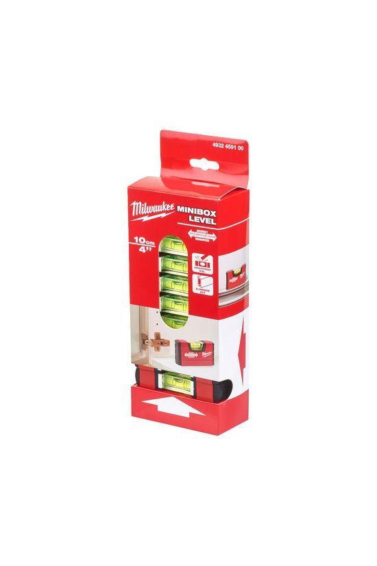 Vízmérték ütés-/UV-álló műanyag 100mm x 1-libellával MiniBox Milwaukee - 4932459100