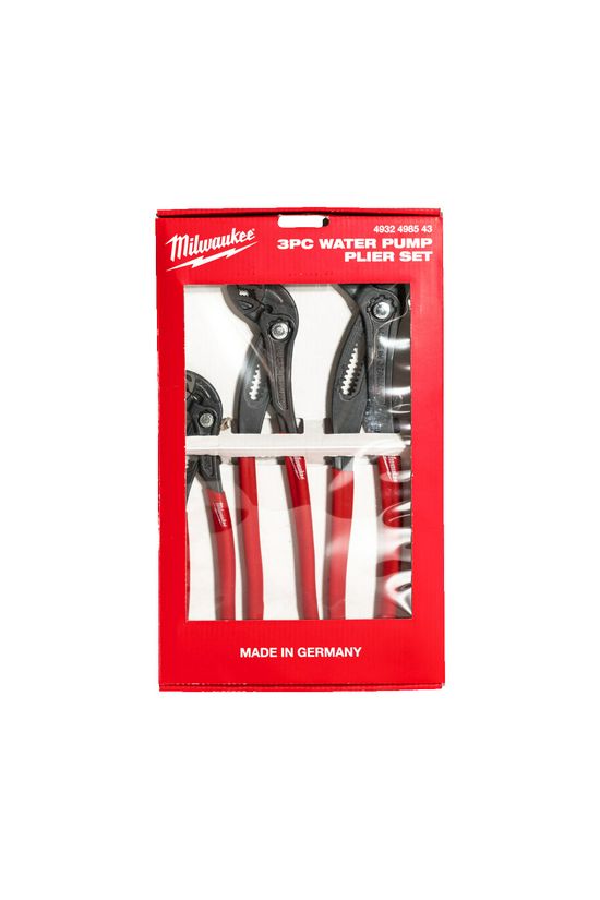 Vízpumpafogó készlet 3db d30-45-55mm  180-250-300mm-hossz állítható szigetelt Milwaukee - 4932498543