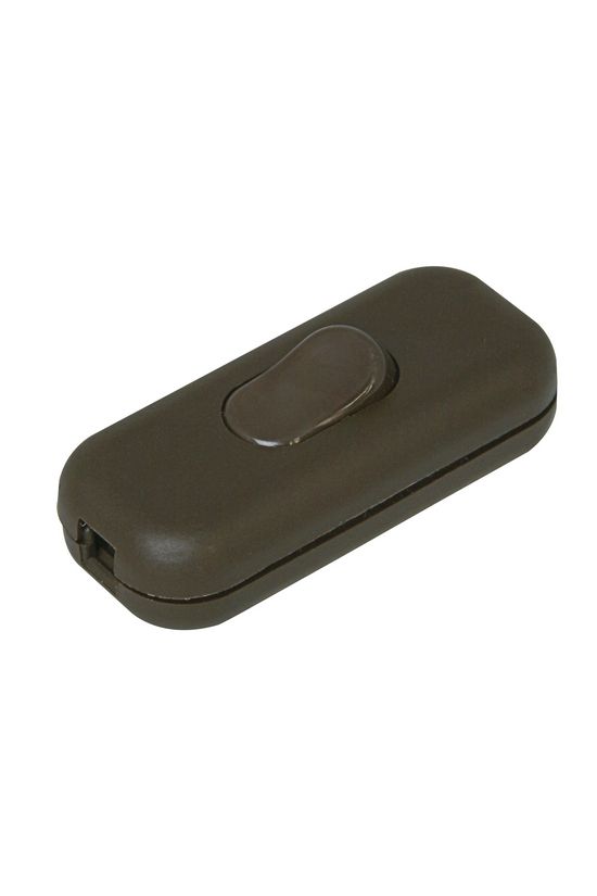 Zsinórközi 1P huzalkapcsoló billentyűs 2A 250V barna műanyag Kopp - 191306002