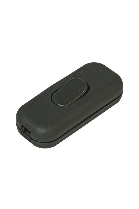 Zsinórközi 1P huzalkapcsoló billentyűs 2A 250V fekete műanyag Kopp - 191305001