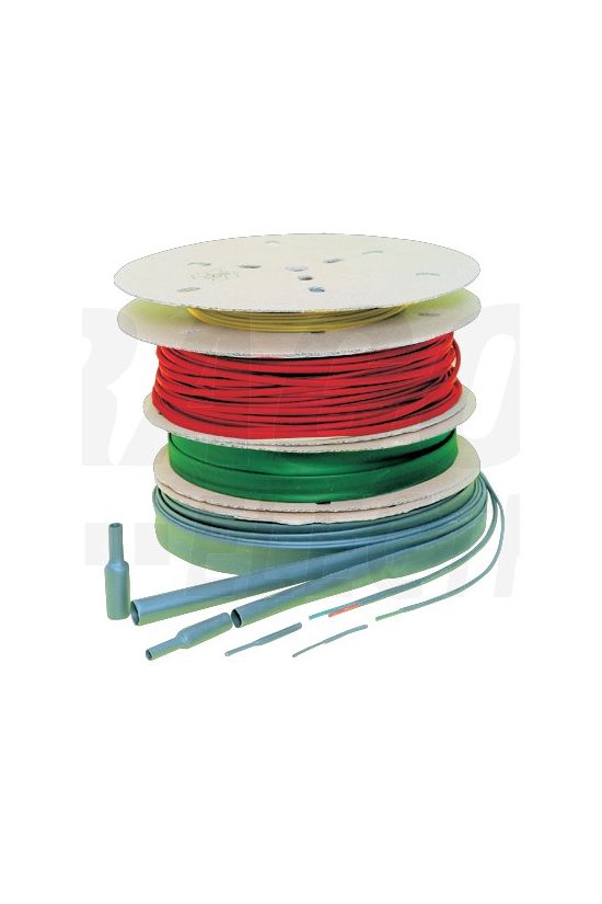 Zsugorcső 50m/tekercs átlátszó 50.8mm/ 25.4mm-átmérő 50m 2:1-zsugor vékonyfalú melegzsugor TRACON - ZS508N-D